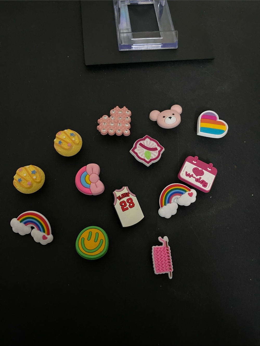 Assorted Colorful Shoe Charms Pack - Rainbows, Hearts & Cute Icons